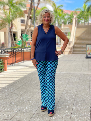 SEASIDE BLUE PALAZZO PANT - Cathys Place