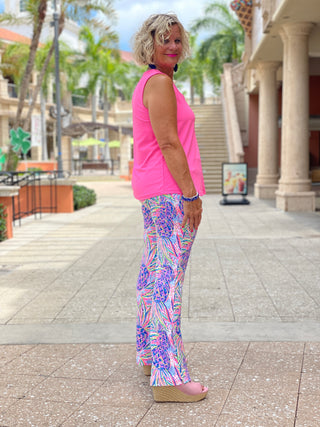 PINK PINEAPPLE PARTY PALAZZO PANT - Cathys Place