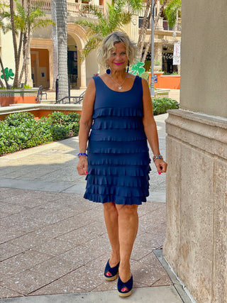 MIAMI NIGHT NAVY CHA CHA RUFFLE - Cathys Place