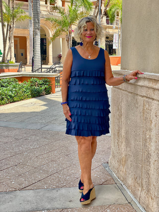 MIAMI NIGHT NAVY CHA CHA RUFFLE - Cathys Place
