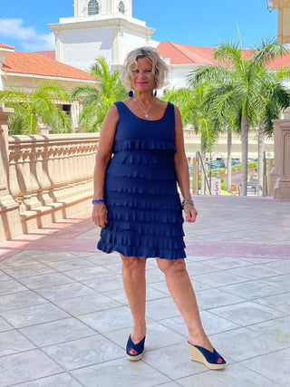 MIAMI NIGHT NAVY CHA CHA RUFFLE - Cathys Place