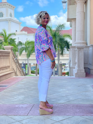 PINK PINEAPPLE DREAM BELL SLEEVE