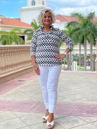 SANDBAR 3/25 RUFFLE TOP