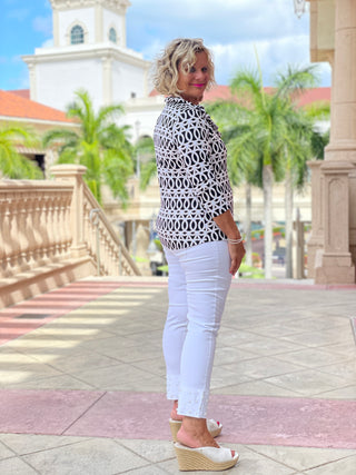 SANDBAR 3/25 RUFFLE TOP