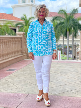 OCEAN MILE ZIPPER TOP