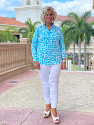 OCEAN MILE ZIPPER TOP