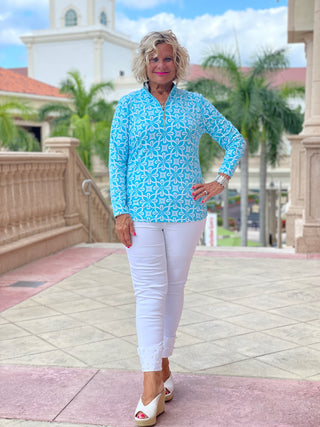 OCEAN MILE ZIPPER TOP