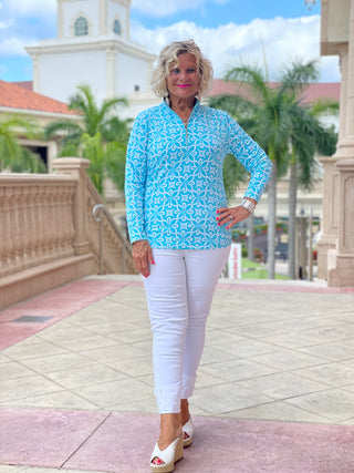 OCEAN MILE ZIPPER TOP