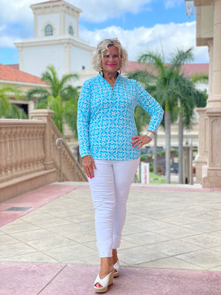 OCEAN MILE ZIPPER TOP