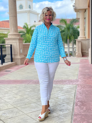 OCEAN MILE ZIPPER TOP