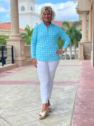 OCEAN MILE ZIPPER TOP
