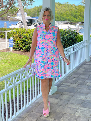 CAROLINA PAISLEY COLLAR DRESS