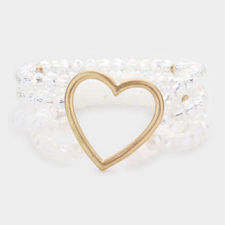 CLEAR HEART BRACELET