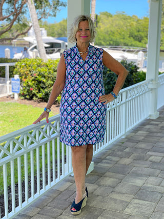 PINEAPPLE VACA COLLAR DRESS