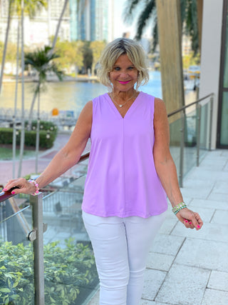 LILAC TAILORED V NECK