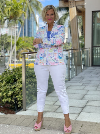 POSTCARDS OF LOVE FULL ZIPPER JACKET - Cathys Place