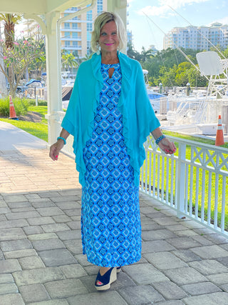 BAHAMA BLUE TURTLE KEYHOLE MAXI