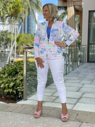 POSTCARDS OF LOVE FULL ZIPPER JACKET - Cathys Place