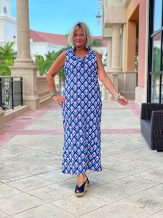 PINEAPPLE VACA RUFFLE MAXI