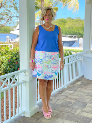 POST CARDS OF LOVE SKORT - Cathys Place