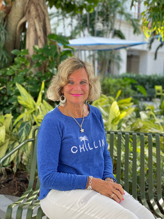 CHENILLE DEEP SEA CREW CHILLIN SWEATER