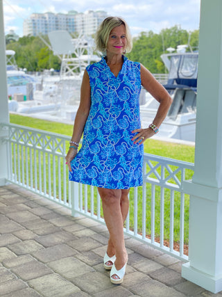 AQUA LANE COLLAR DRESS - Cathys Place