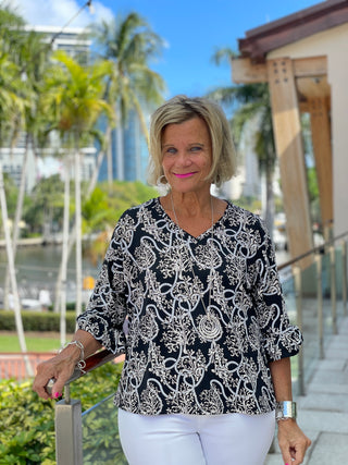 NAUTICAL LANE BELL SLEEVE - Cathys Place