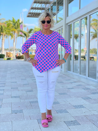 PINK SPADE ASYMMETRIC TOP - Cathys Place