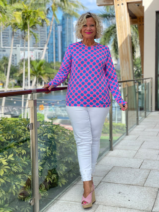 PINK SPADE THUMB HOLE TOP