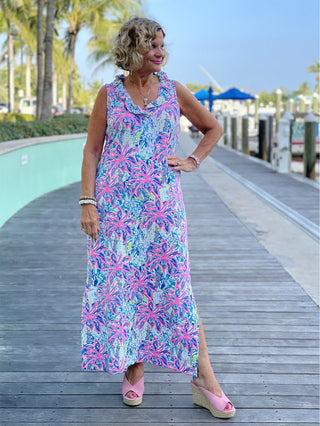 PINK PALM TREE MAXI