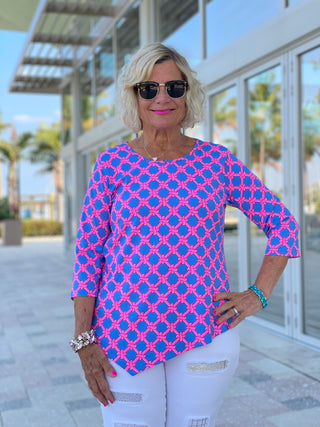 PINK SPADE ASYMMETRIC TOP - Cathys Place