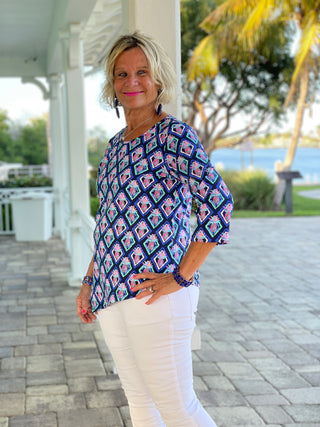 PINEAPPLE VACA ASYMMETRIC TOP