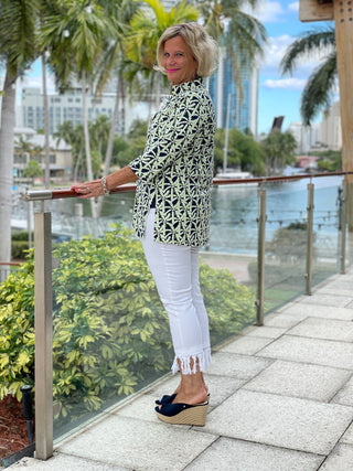 GREEN NAVY TUNIC - Cathys Place