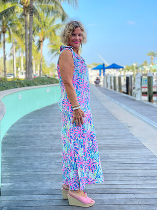 PINK PALM TREE MAXI