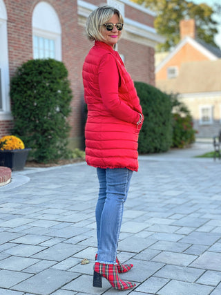 LULU-B RED PUFFER VEST