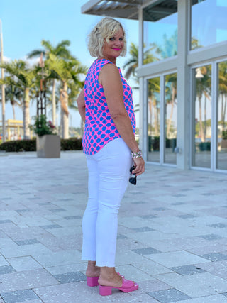 PINK SPADE SLEEVELESS V NECK - Cathys Place