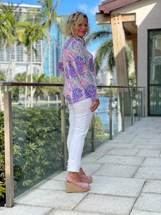 PINK PINE APPLE ZIPPER JACKET