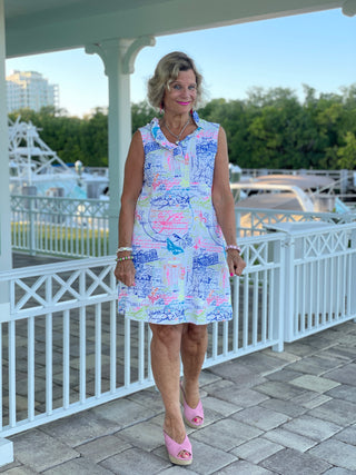 POST CARDS OF LOVE RUFFLE DRESS