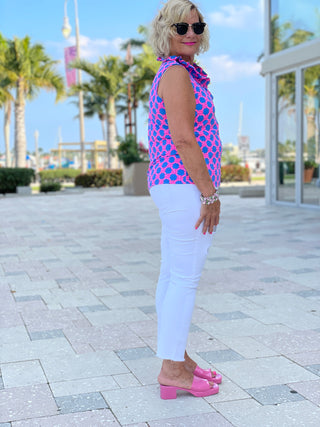 PINK SPADE SLEEVELESS RUFFLE - Cathys Place