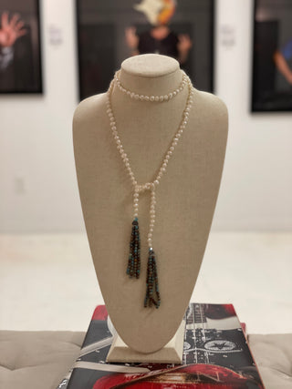 Santa Fe Aqua Lariat Necklace - Cathys Place