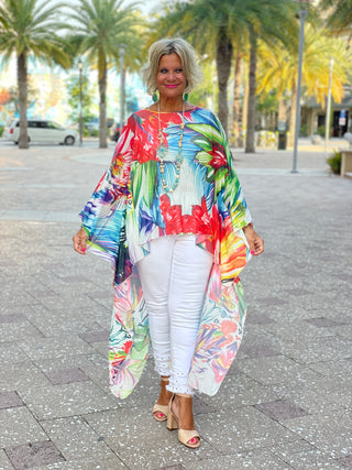 TROPICAL BLOOM SPALSH TUNIC
