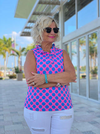PINK SPADE SLEEVELESS RUFFLE - Cathys Place