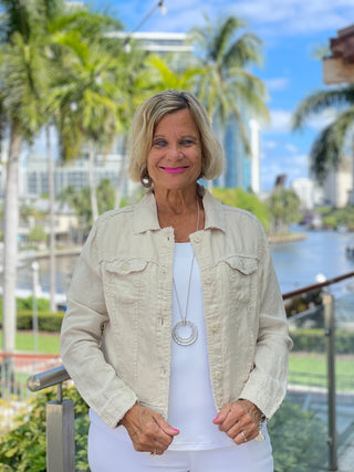 KEY WEST STONE LINEN JACKET