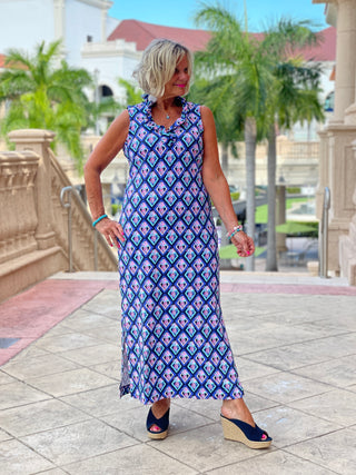 PINEAPPLE VACA RUFFLE MAXI