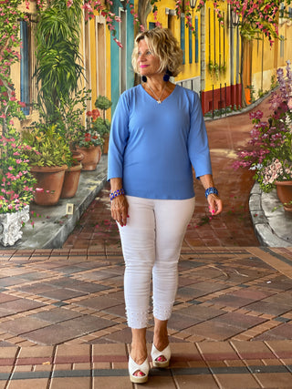 LIGHT PERRI SLEEVE V NECKi