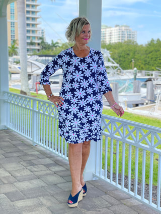 DAISY DAY SLEEVE RUFFLE DRESS