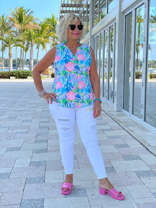 SEASHELL BEACH SLEEVELESS V