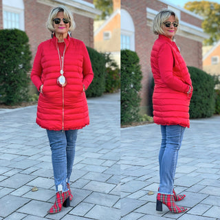 LULU-B RED PUFFER VEST