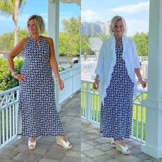 BRIGHTEN BLUE KEYHOLE MAXI