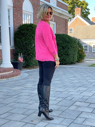 HOT PINK MESH RUFFLE WRAP
